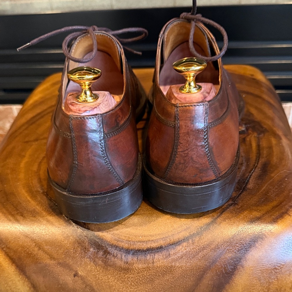 Bostonian Brown Leather Italian made Derby/ 9.5 - Picture 6 of 10